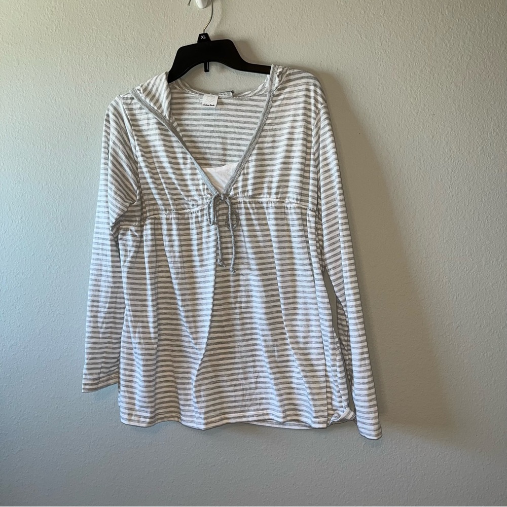 Extra Touch Babydoll Top with Hood Size 1X